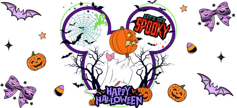 Halloween  UV DTF Cup Wrap Tumbler Decal Glass Can Wrap for 16oz Libbey KA-12385