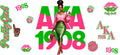 Classy Pink Green Lady UV DTF Cup Wrap for 16oz Libbey Glass KA-12411