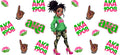 Green Jacket Camo Girl UV DTF Cup Wrap for 16oz Libbey Glass KA-12424