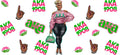 Pink Top Classy Sorority Lady UV DTF Cup Wrap for 16oz Libbey Glass KA-12425
