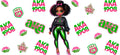 Black Green Fashion Girl UV DTF Cup Wrap for 16oz Libbey Glass KA-12444
