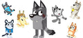 Blue Dog Family Cartoon Style UV DTF Cup Wrap for 16oz Libbey Glass KA-12458