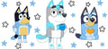 Blue Dog Family Cartoon Style UV DTF Cup Wrap for 16oz Libbey Glass KA-12466