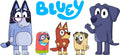 Blue Dog Family Cartoon Style UV DTF Cup Wrap for 16oz Libbey Glass KA-12469