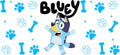 Blue Dog Family Cartoon Style UV DTF Cup Wrap for 16oz Libbey Glass KA-12472