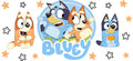 Blue Dog Family Cartoon Style UV DTF Cup Wrap for 16oz Libbey Glass KA-12474