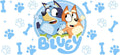 Blue Dog Family Cartoon Style UV DTF Cup Wrap for 16oz Libbey Glass KA-12476