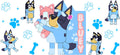 Blue Dog Family Cartoon Style UV DTF Cup Wrap for 16oz Libbey Glass KA-12512