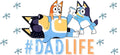 Blue Dog Family Cartoon Style UV DTF Cup Wrap for 16oz Libbey Glass KA-12526