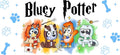 Blue Dog Family Cartoon Style UV DTF Cup Wrap for 16oz Libbey Glass KA-12539