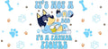 Blue Dog Family Cartoon Style UV DTF Cup Wrap for 16oz Libbey Glass KA-12540