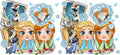 Winter Sister Princess Theme UV DTF Cup Wrap for 16oz Libbey Glass KA-12551