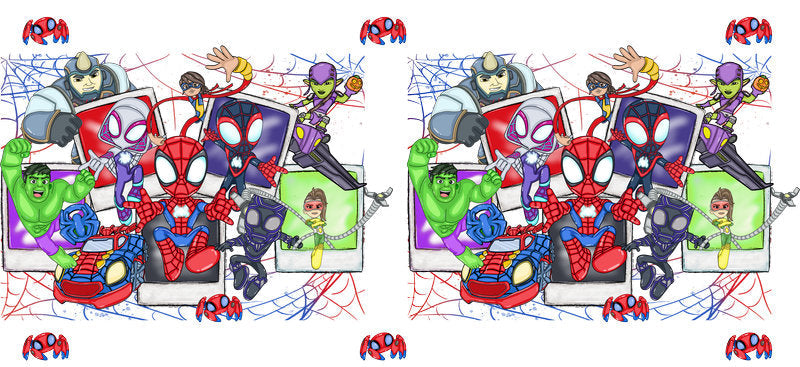 Superhero Action Cartoon UV DTF Cup Wrap for 16oz Libbey Glass KA-12566