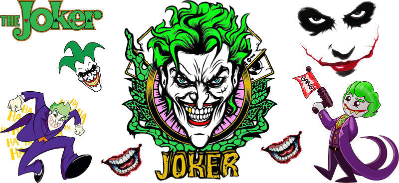 Creepy Clown Horror UV DTF Cup Wrap Transfer for Tumblers KA-12732