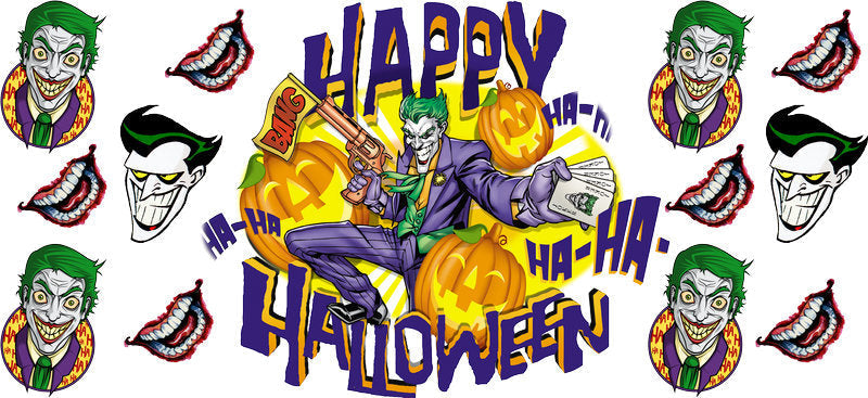 Creepy Clown Horror UV DTF Cup Wrap Transfer for Tumblers KA-12735