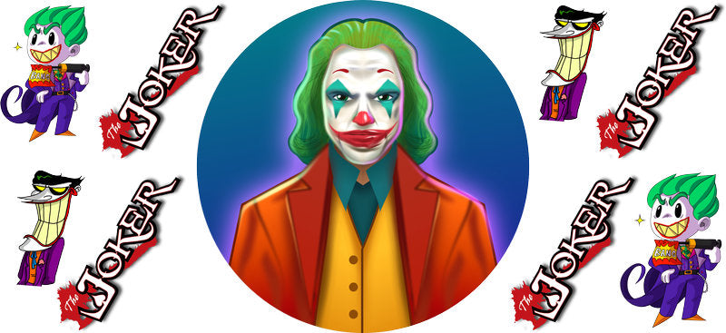 Creepy Clown Horror UV DTF Cup Wrap Transfer for Tumblers KA-12746