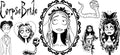 Gothic Skeleton Couple Design UV DTF Cup Wrap for 16oz Libbey Glass KA-12779