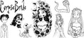 Gothic Skeleton Couple Design UV DTF Cup Wrap for 16oz Libbey Glass KA-12780