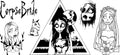 Gothic Skeleton Couple Design UV DTF Cup Wrap for 16oz Libbey Glass KA-12782