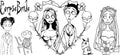 Gothic Skeleton Couple Design UV DTF Cup Wrap for 16oz Libbey Glass KA-12784