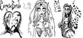 Gothic Skeleton Couple Design UV DTF Cup Wrap for 16oz Libbey Glass KA-12785