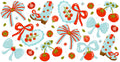 Tomato Bow Pattern UV DTF Cup Wrap for 16oz Libbey Glass KA-12796