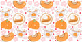 Halloween Pumpkin Dessert Pattern UV DTF Cup Wrap for 16oz Libbey Glass KA-12802