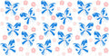 Butterfly Bow Pattern UV DTF Cup Wrap for 16oz Libbey Glass KA-12806