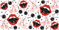 Halloween Cherry Pattern UV DTF Cup Wrap for 16oz Libbey Glass KA-12809