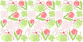 Tulip Flower Pattern UV DTF Cup Wrap for 16oz Libbey Glass KA-12813