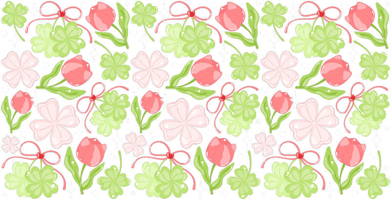 Tulip Flower Pattern UV DTF Cup Wrap for 16oz Libbey Glass KA-12813