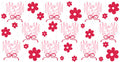Flower Love Pattern UV DTF Cup Wrap for 16oz Libbey Glass KA-12818