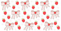 Strawberry Bow Pattern UV DTF Cup Wrap for 16oz Libbey Glass KA-12820