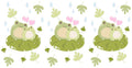 Cute Frog Pattern UV DTF Cup Wrap for 16oz Libbey Glass KA-12827