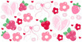 Cherry Flower Pattern UV DTF Cup Wrap for 16oz Libbey Glass KA-12844