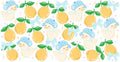 Lemon Pattern UV DTF Cup Wrap for 16oz Libbey Glass KA-12854