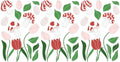 Tulip Flower Pattern UV DTF Cup Wrap for 16oz Libbey Glass KA-12857