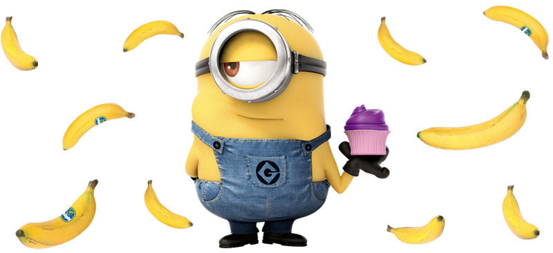 Banana Cartoon Friends UV DTF Cup Wrap for 16oz Libbey Glass KA-12899
