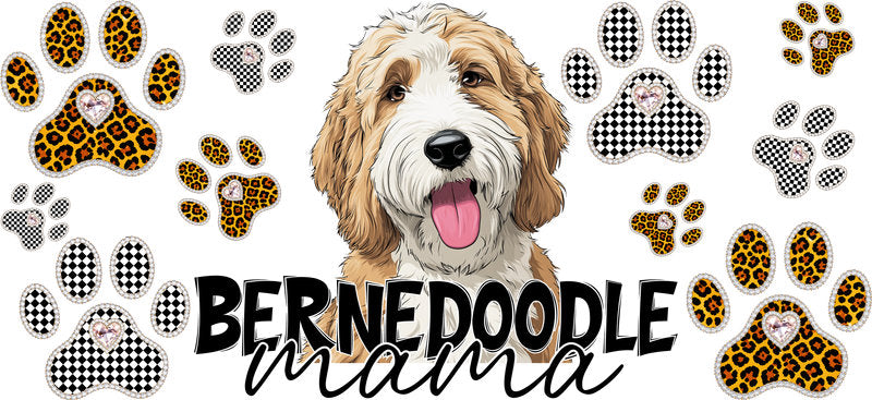 Bernedoodle Mama Tumbler Wrap for 16oz Glass KA-12930