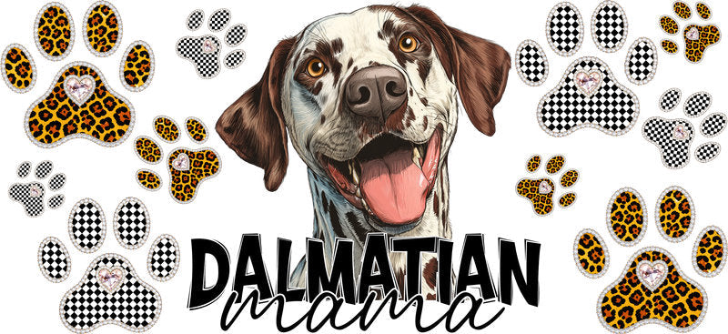 Dalmatian Mama Tumbler Wrap for 16oz Glass KA-12935