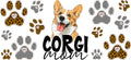 Corgi Mom UV DTF Cup Wrap for 16oz Libbey Glass KA-12941