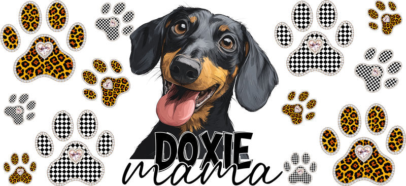 Doxie Mama UV DTF Transfer for 16oz Glass Can KA-12942