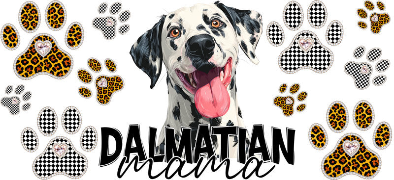 Dalmatian Mama Cup Decal for 16oz Beer Can Glass KA-12944