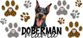 Doberman Mama Tumbler Wrap for 16oz Glass KA-12945