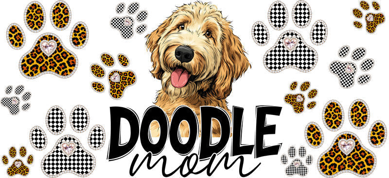 Doodle Mom UV DTF Cup Wrap for 16oz Libbey Glass KA-12946