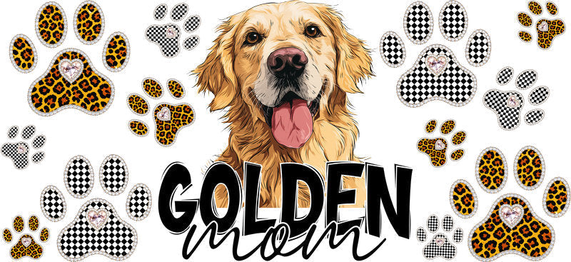 Golden Retriever Mom Glass Can Wrap for 16oz Libbey Glass KA-12948