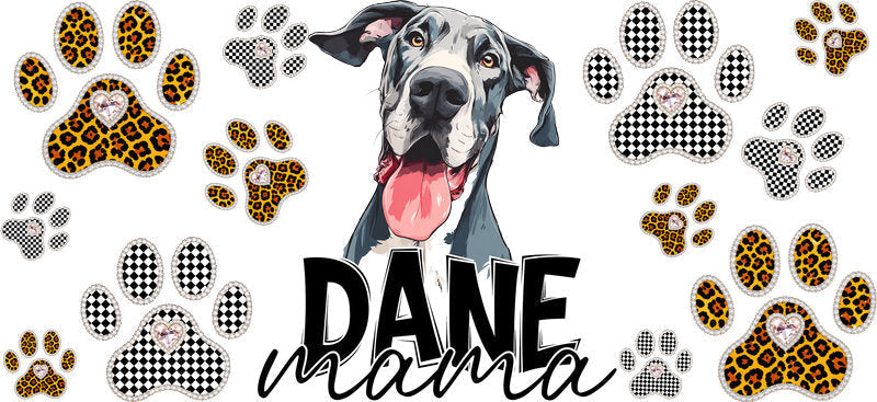 Great Dane Mama Cup Decal for 16oz Beer Can Glass KA-12949