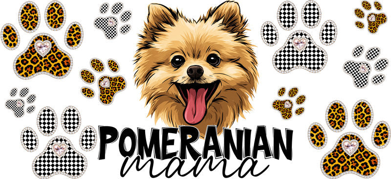 Pomeranian Mama Glass Can Wrap for 16oz Libbey Glass KA-12958