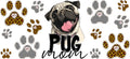 Pug Mom Cup Decal for 16oz Beer Can Glass KA-12959