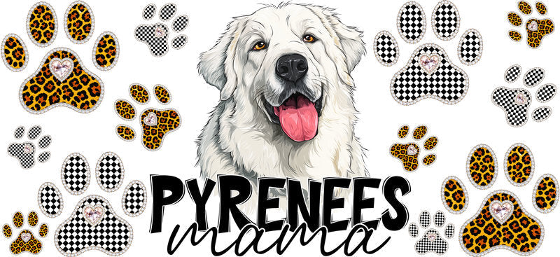 Great Pyrenees Mama Tumbler Wrap for 16oz Glass KA-12960